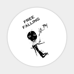 Free falling black handmade design Magnet